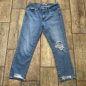 Levi’s Women’s Sz 31 Stretch 724 High Rise Crop Straight Jeans